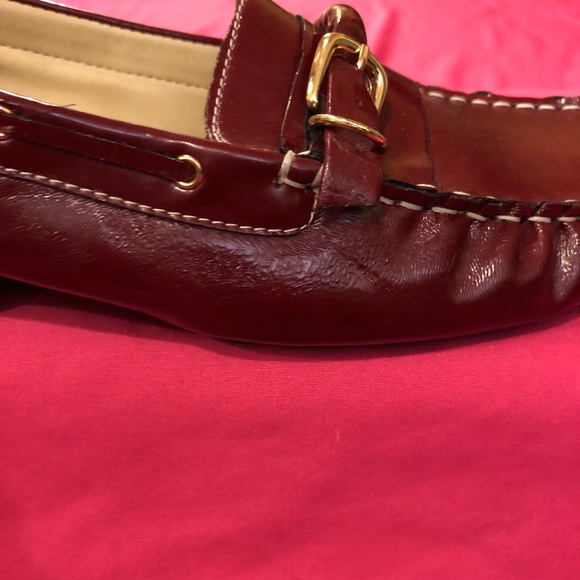 Red Me Too Loafer with Gold Buckle - Picture 6 of 9